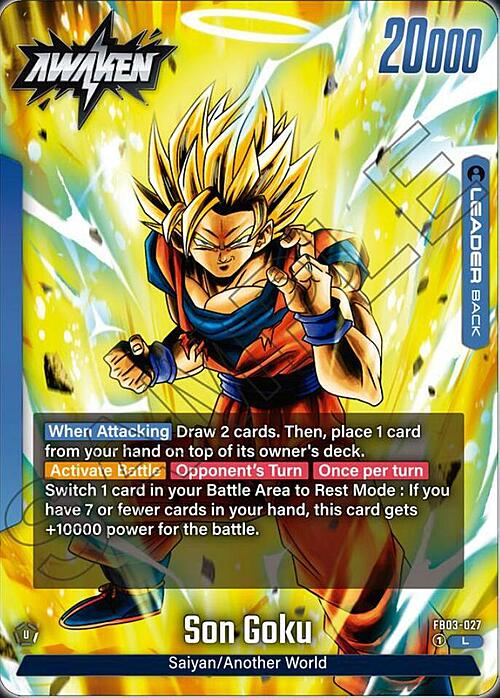 Son Goku Card Back