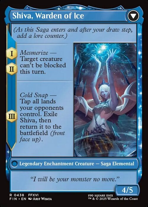 Jill, Shiva's Dominant // Shiva, Warden of Ice Card Back