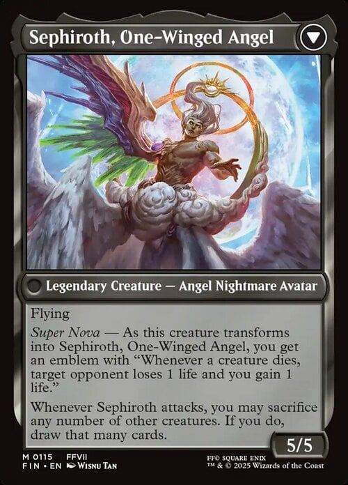 Sephiroth, Fabled SOLDIER // Sephiroth, One-Winged Angel Card Back