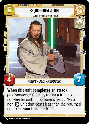 Qui-Gon Jinn - Student of the Living Force Card Back