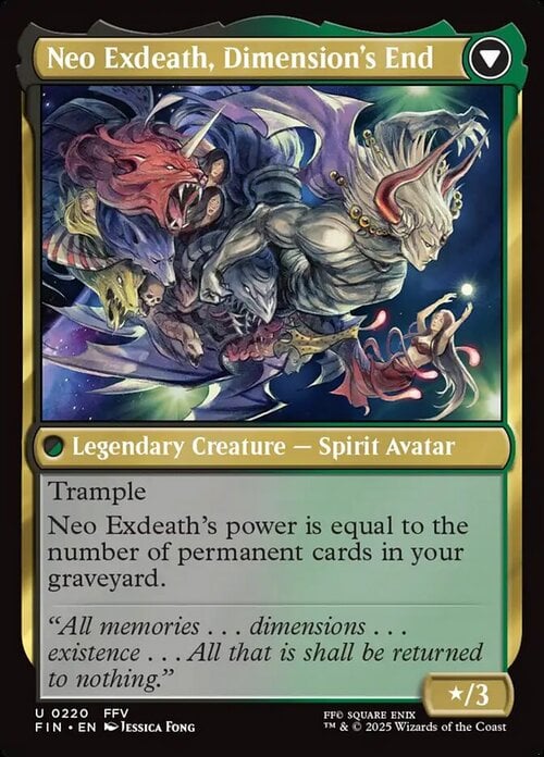 Exdeath, Void Warlock // Neo Exdeath, Dimension's End Card Back