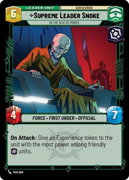 Supreme Leader Snoke - In the Seat of Power Card Back