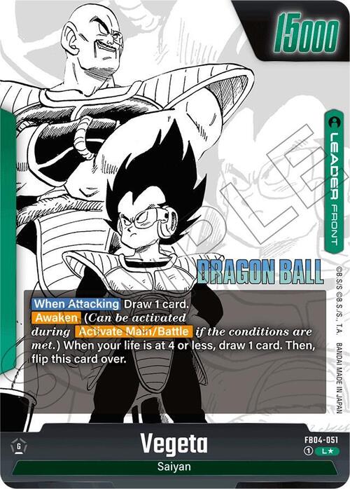 Vegeta Card Back
