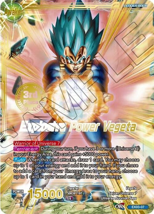 Vegeta // Explosive Power Vegeta Card Back