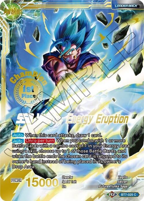 Son Goku & Vegeta // SSB Vegito, Energy Eruption Card Back