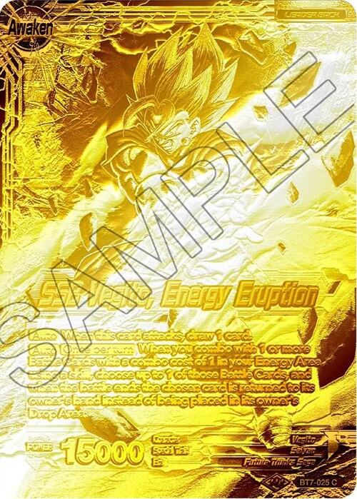 Son Goku & Vegeta // SSB Vegito, Energy Eruption Card Back