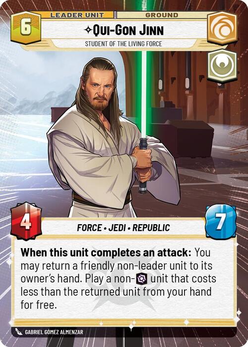 Qui-Gon Jinn - Student of the Living Force Card Back