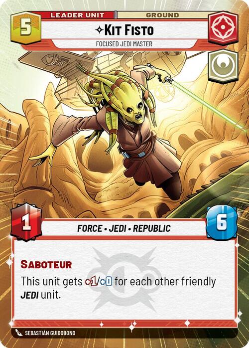 Kit Fisto - Focused Jedi Master Card Back