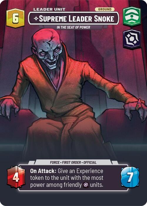 Supreme Leader Snoke - In the Seat of Power Card Back