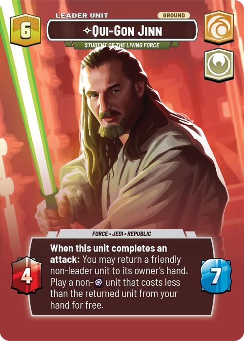 Qui-Gon Jinn - Student of the Living Force Card Back