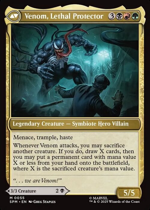 Eddie Brock // Venom, Lethal Protector Card Back