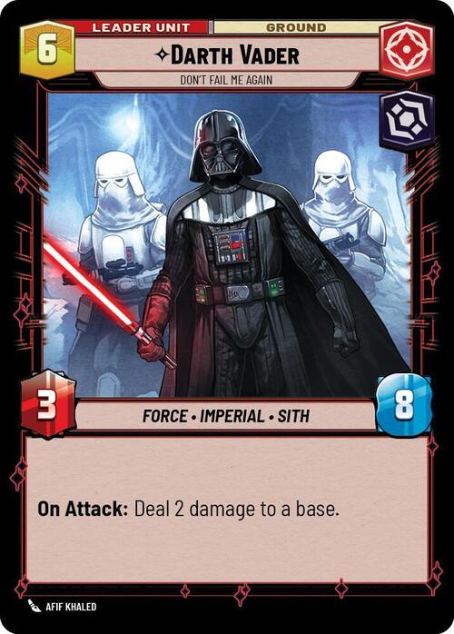 Darth Vader, Non Mi Deluda Anche Lei Card Back