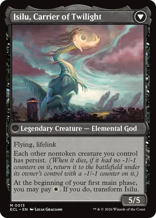 Eirdu, Carrier of Dawn // Isilu, Carrier of Twilight Card Back