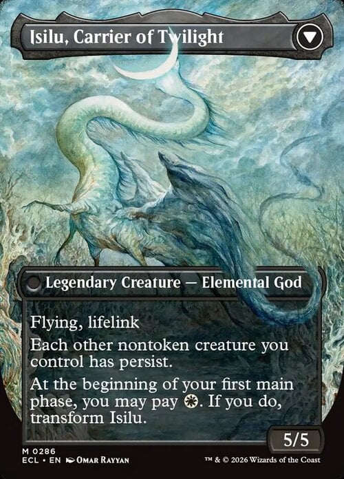 Eirdu, Carrier of Dawn // Isilu, Carrier of Twilight Card Back