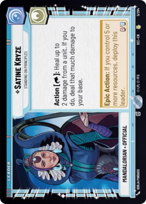 Satine Kryze, Saldi Principi Card Back