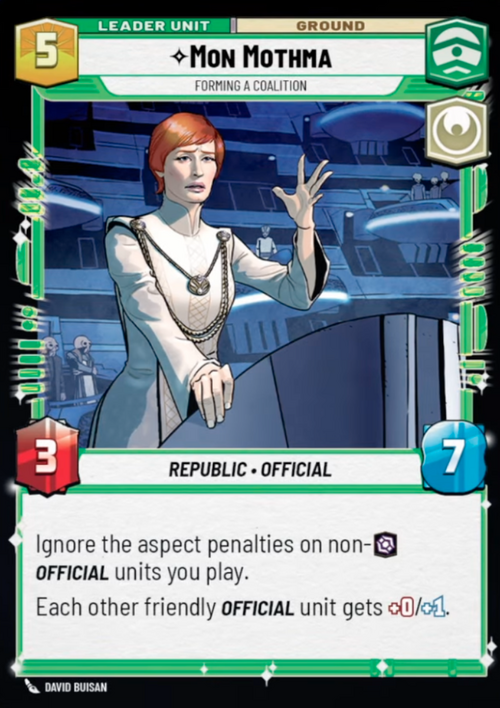 Mon Mothma – Forming a Coalition Card Back