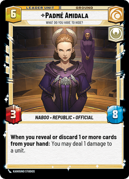 Padmé Amidala - What Do You Have to Hide? Card Back