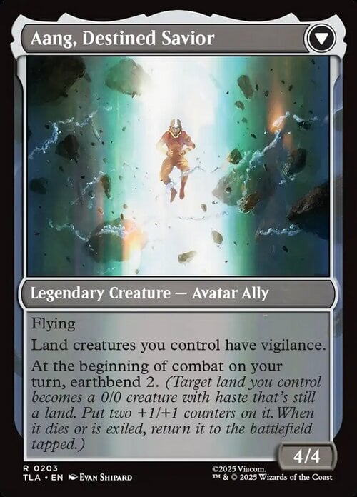 Aang, at the Crossroads // Aang, Destined Savior Card Back
