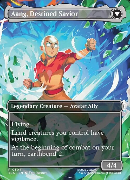 Aang, at the Crossroads // Aang, Destined Savior Card Back