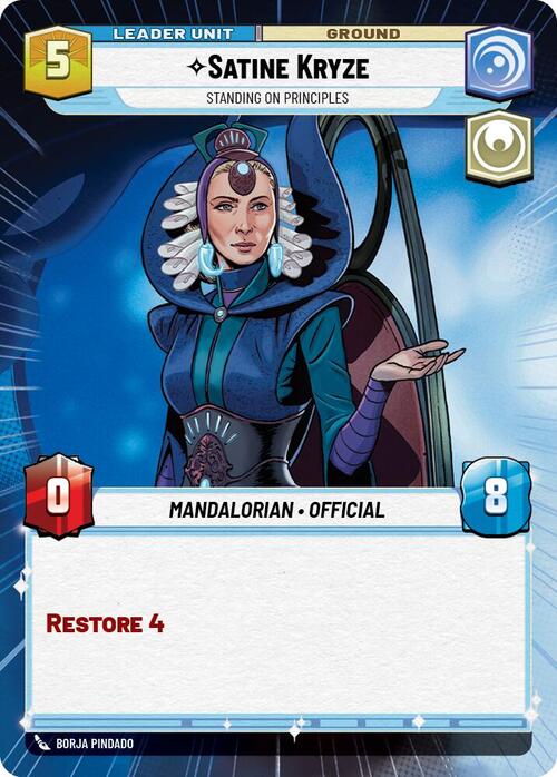 Satine Kryze, Saldi Principi Card Back