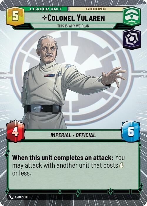 Colonnello Yularen, È Per Questo Che Pianifichiamo Card Back