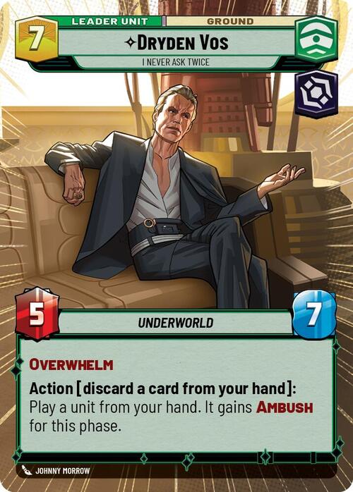 Dryden Vos, Non Chiedo Mai Due Volte Card Back