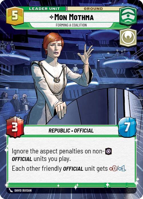 Mon Mothma, Mette In Piedi Una Coalizione Card Back