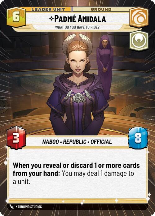 Padmé Amidala - What Do You Have to Hide? Card Back