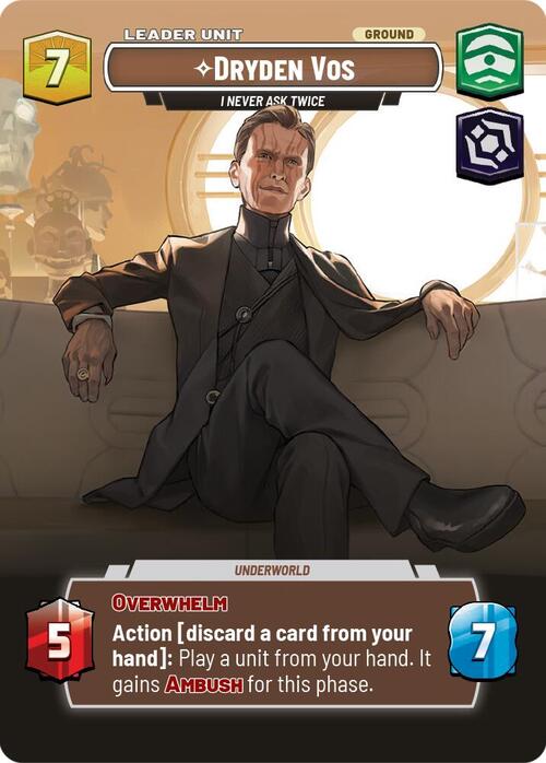 Dryden Vos - I Never Ask Twice Card Back