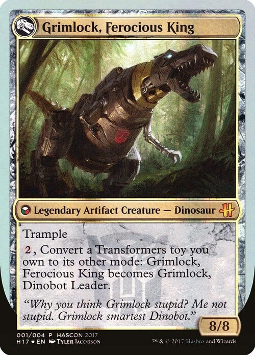 Grimlock, Dinobot Leader / Grimlock, Ferocious King Parte Posterior