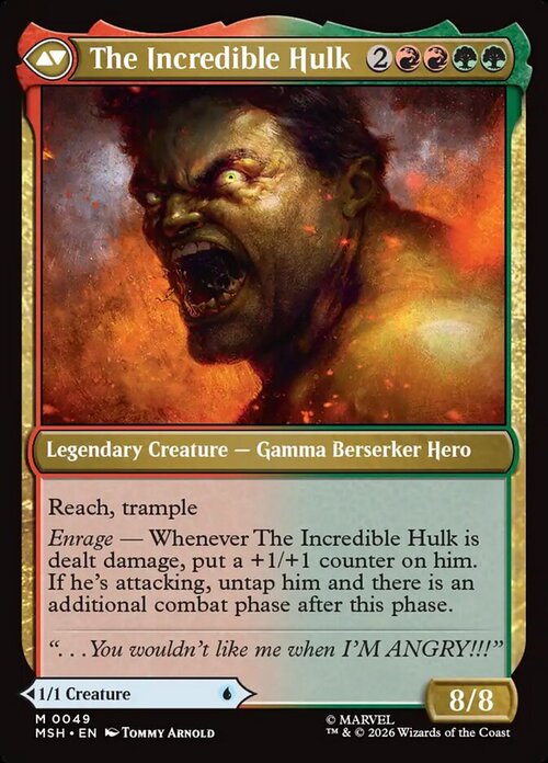 Bruce Banner // The Incredible Hulk Card Back
