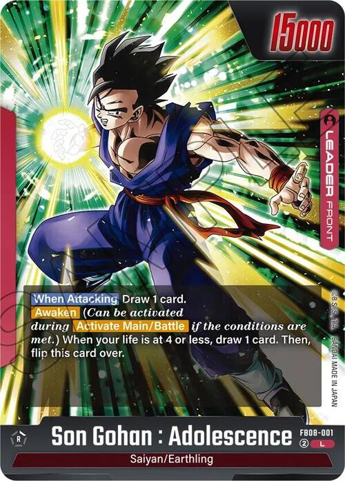 Son Gohan : Adolescence Card Back