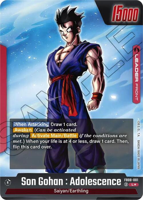 Son Gohan : Adolescence Card Back