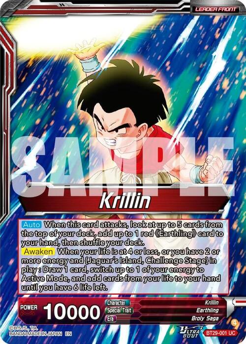 Krillin // Krillin, Grown-up Support Card Back