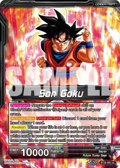 Son Goku // SSB Kaio-Ken Son Goku, Striking a God Card Back