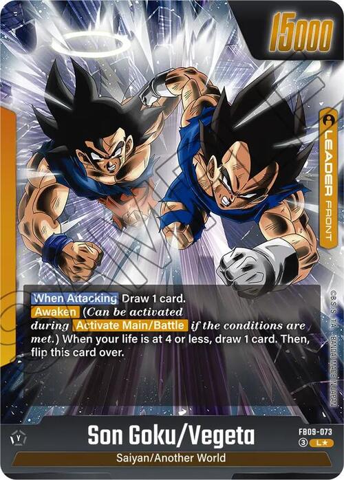 Son Goku/Vegeta // Gogeta Card Back