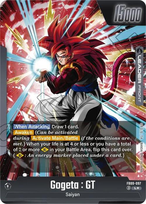 Gogeta : GT Card Back