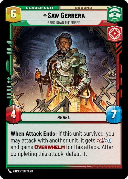 Saw Gerrera, L'Impero Cadrà Card Back