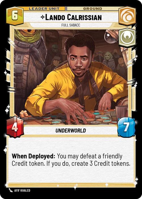 Lando Calrissian, Sabacc puro Parte Posterior