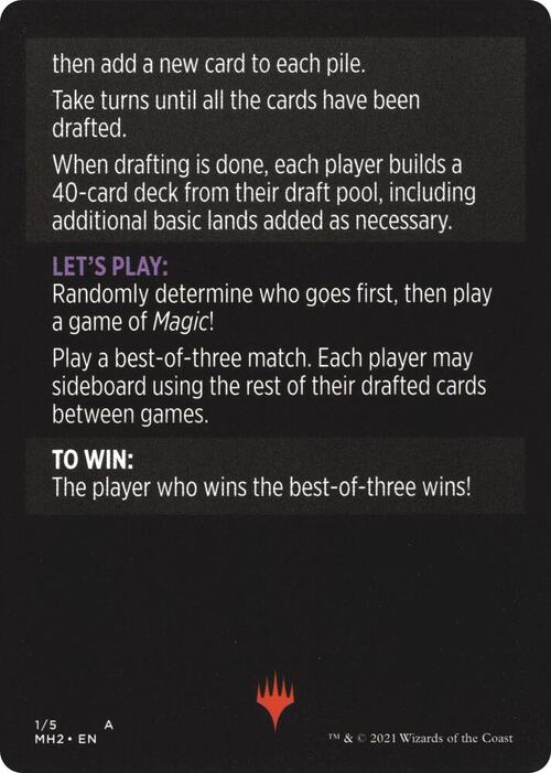 Magic Minigame: Winchester Draft Parte Posterior