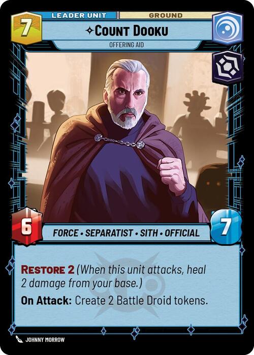 Conde Dooku, Ofrece su ayuda Parte Posterior