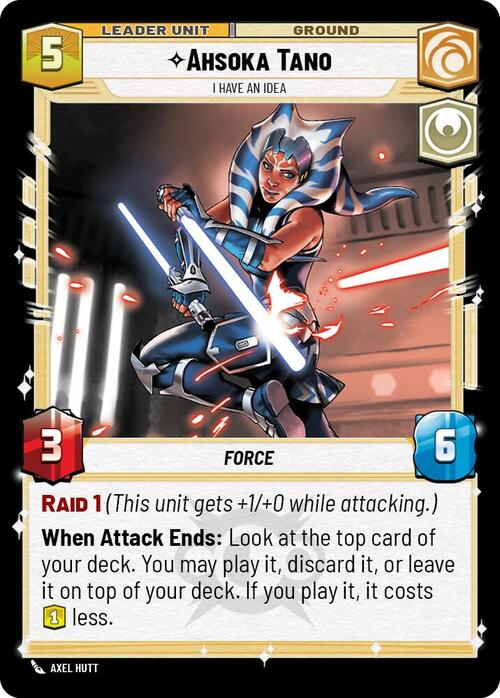 Ahsoka Tano, Tengo una idea Parte Posterior