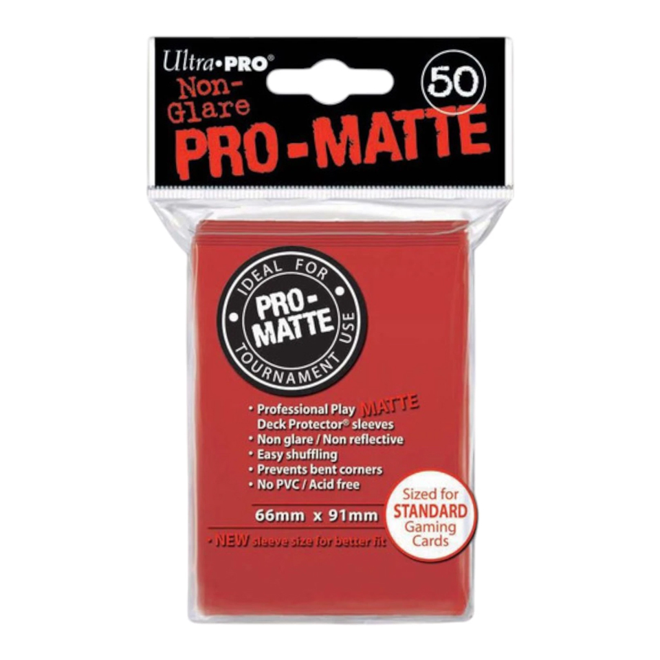 Other image of 50 Ultra Pro Pro-Matte Sleeves (Red)