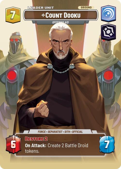 Count Dooku - Offering Aid Card Back