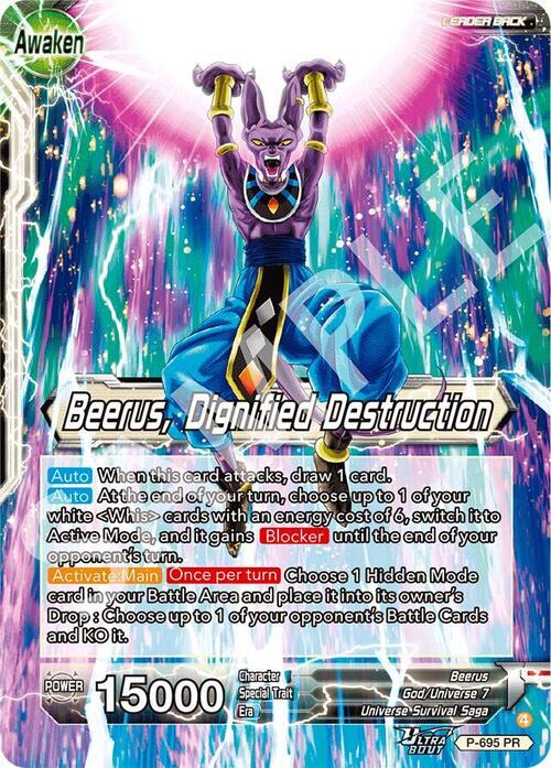 Beerus // Beerus, Dignified Destruction Card Back