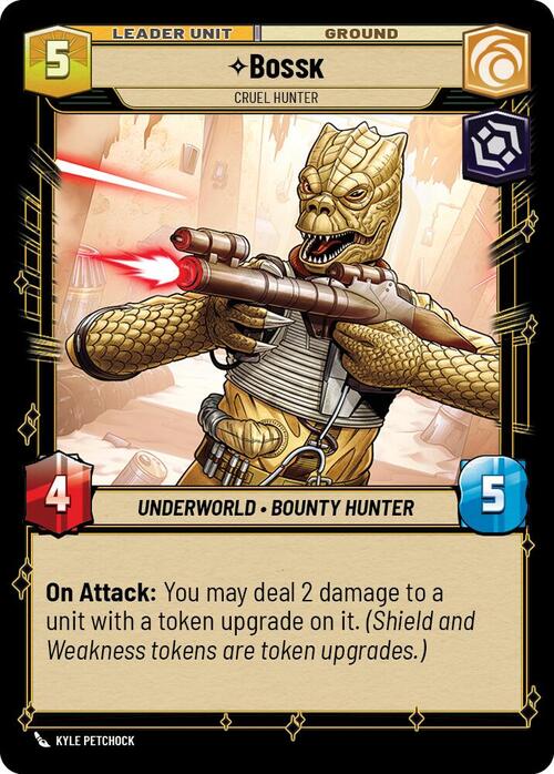 Bossk, Cruel Hunter Dos de la carte