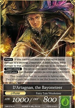 Puss in Boots // D'Artagnan, the Bayoneteer Card Back