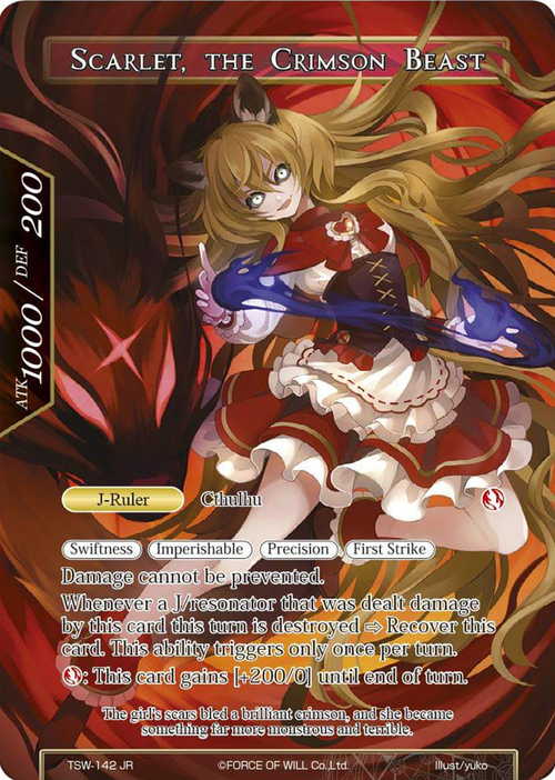 Speaker of Eternal Night // Scarlet, the Crimson Beast Card Back
