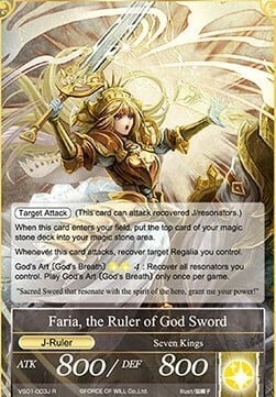 Faria, la Sacra Regina // Faria, la Sovrana della Spada Divina Card Back