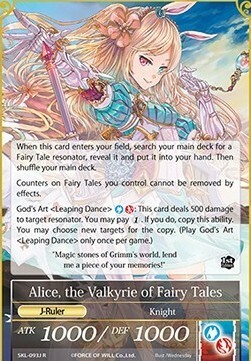 Alice, the Girl in the Looking Glass // Alice, the Valkyrie of Fairy Tales Card Back